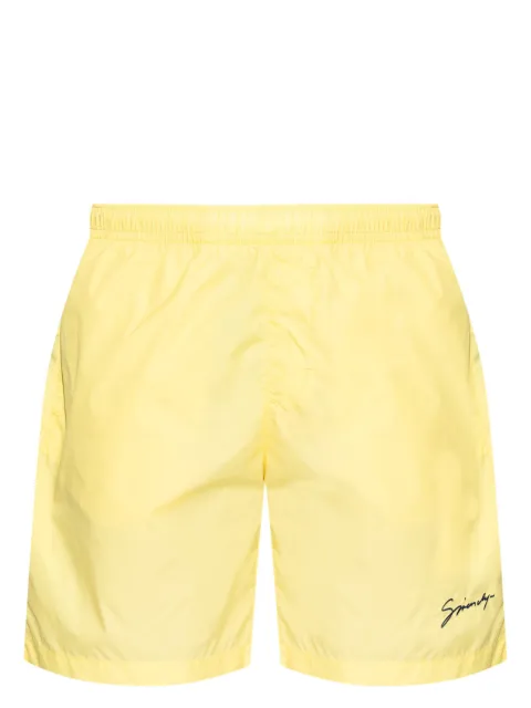 Givenchy logo-embroidered swim shorts Yellow BMA01L1537742