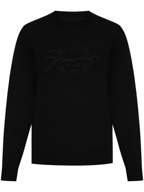 Givenchy logo-embroidered jumper Black BM90TW4YLC