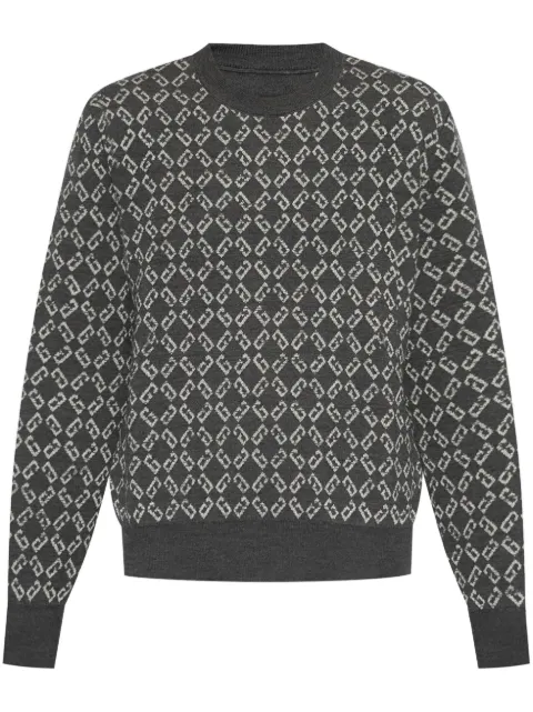 Givenchy monogram-jacquard jumper Grey BM90TH4YKY