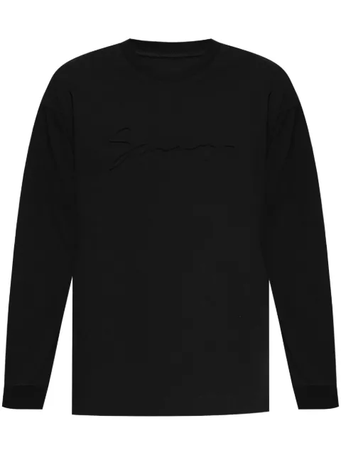Givenchy embossed-logo T-shirt Black BM71MH3YP1