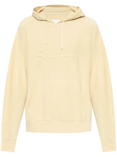 Givenchy logo-embroidered hoodie Neutrals BMJ0LA316B