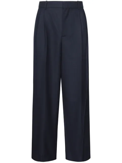 LOEWE pleat-detailing tailored trousers Blue HSM1Y04W64