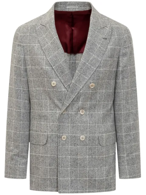 Brunello Cucinelli checked blazer Grey MY4667BPDC001
