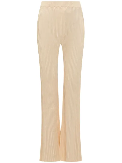 Jil Sander ribbed-knit trousers Neutrals J02KA0187J18287