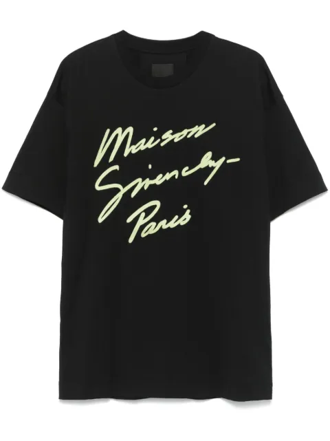 Givenchy logo-embroidered T-shirt Black BM71MG3YPH