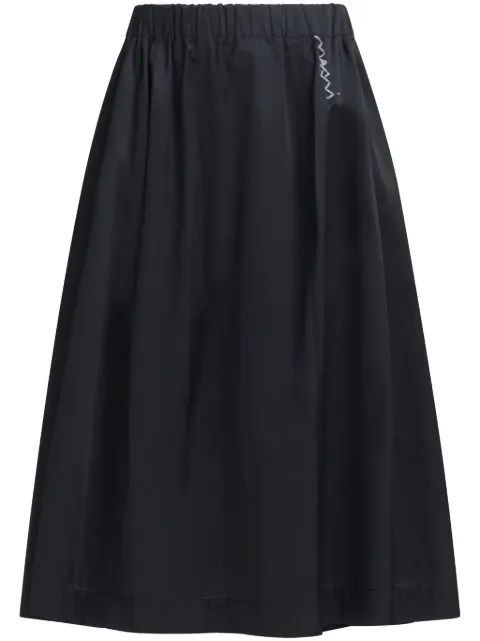 Marni logo-embroidered midi skirt Black GOMA0459S3UTP749WR