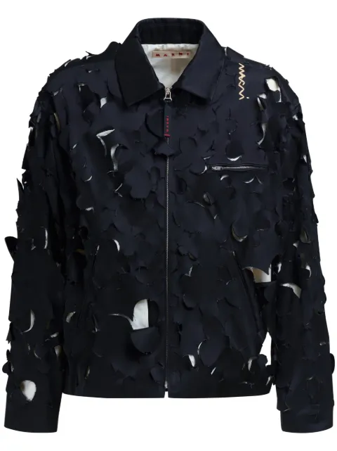 Marni cut-out bomber jacket Black JUMU0178SUUSR009