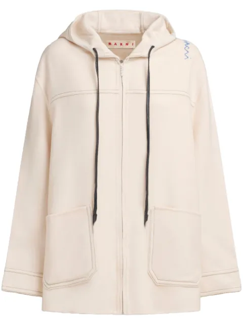 Marni embroidered parka jacket Neutrals JKMA0336K0UTWA21