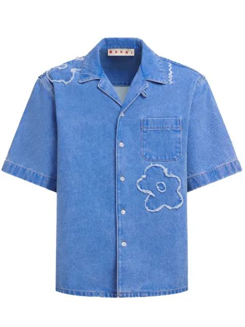 Marni floral embroidery shirt Blue CUJU0017QSUSCX34
