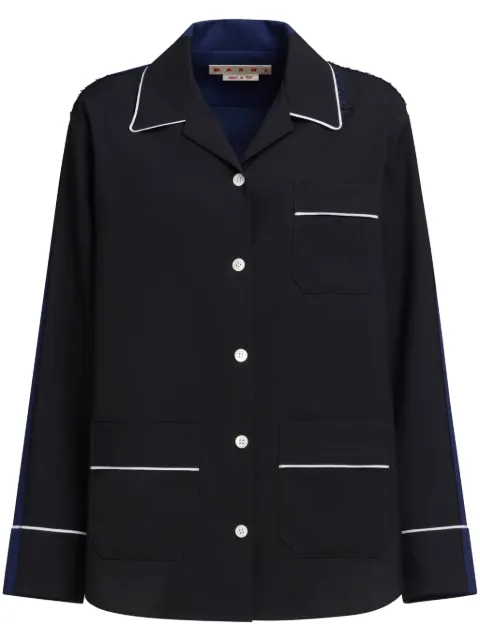 Marni virgin wool pajama shirt Black CAMA0616IQTW839