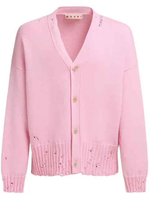 Marni distressed cardigan Pink CDMG0136A0UFC652