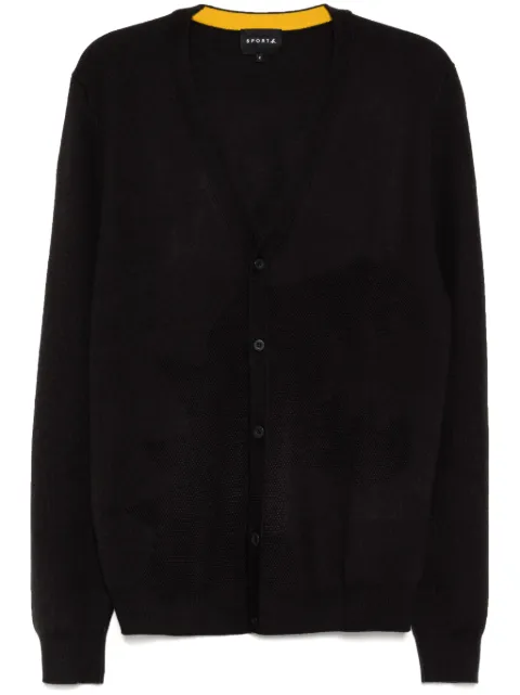 SPORT b. by agnès b. Jacquard cardigan Black 1614QE6G