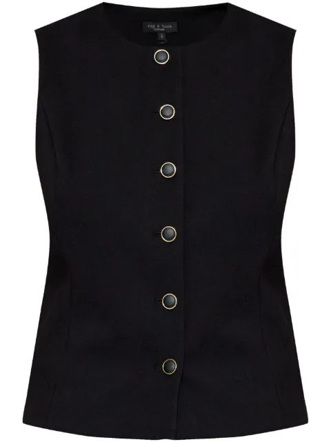 rag & bone Irina Ponte waistcoat Black WAC24HV016D816