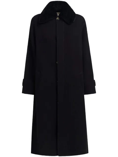 Marni wool and cashmere coat with shearling collar Black SPMA0234KNUTWA21