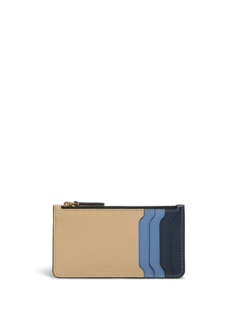 Marni embossed-logo cardholder Neutrals PFMO0111U6P6948