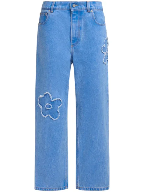 Marni embroidered straight-leg jeans Blue PAJD0425Q2USCX34