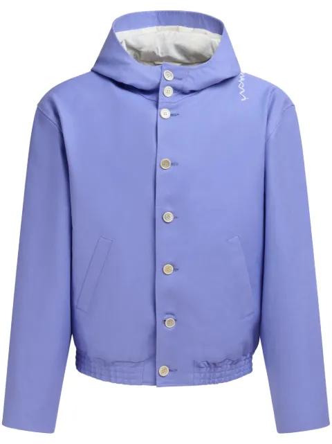 Marni logo-embroidered hooded jacket Purple JUMU0180SUUTC439