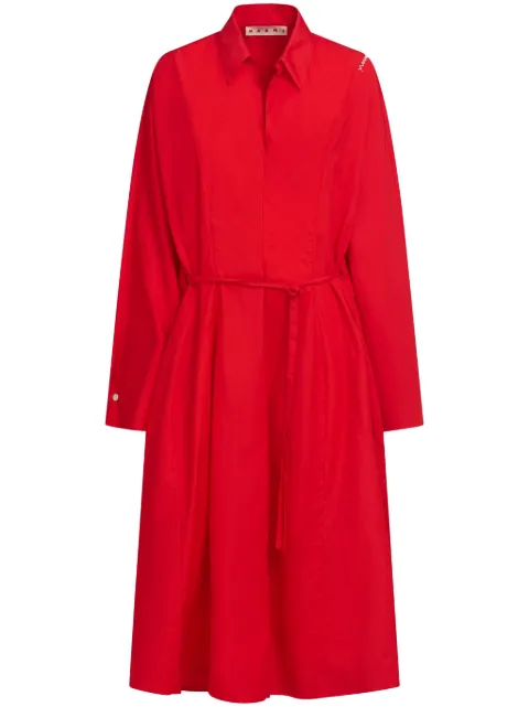 Marni cotton midi dress Red ABMA1376S0UTC223