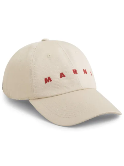 Marni organic gabardine baseball cap with embroidered logo Neutrals CLZC0108S0UTC311