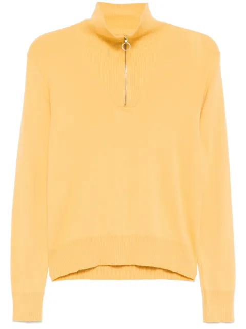 agnès b. half front zip fastening jumper Orange 0763J155