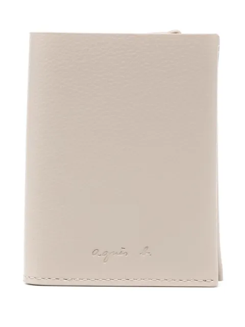 agnès b. leather wallet Grey P532VCX5