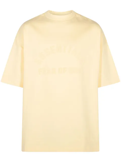 FEAR OF GOD ESSENTIALS logo-print T-shirt Yellow 125SP242001F