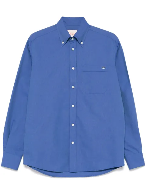 Valentino Garavani VLogo-embroidered shirt Blue VABQ35AL2