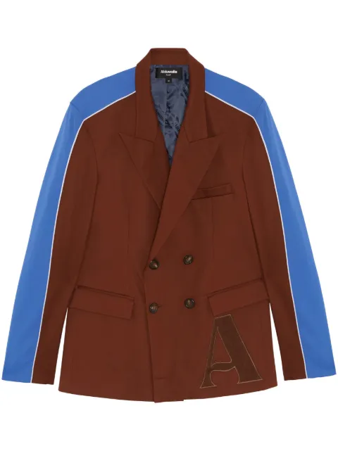 Ahluwalia Grove double-breasted blazer Brown MAHLUJK003SS24FA176BR
