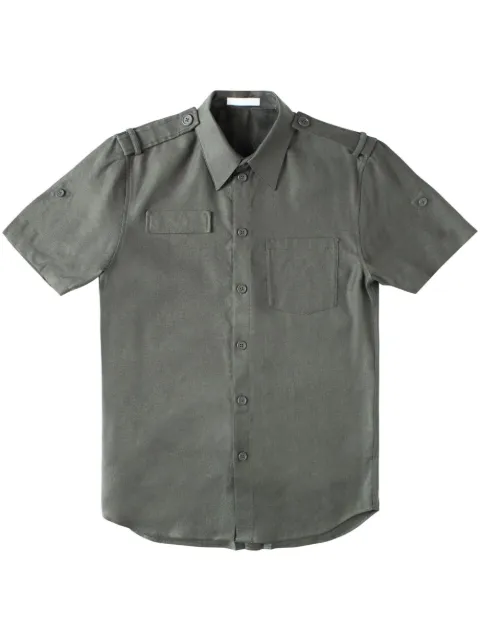 Helmut Lang epaulette short-sleeve shirt Grey O04HM505V2S