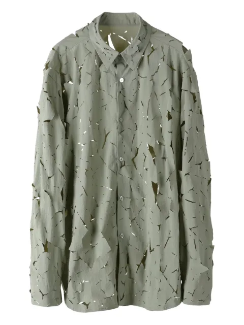 Post Archive Faction cut-out shirt Green 60TSLOG