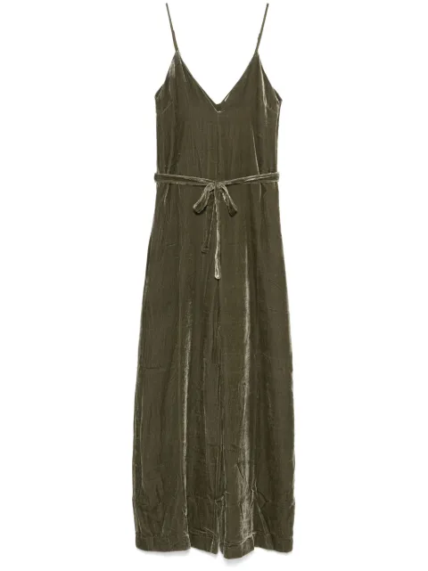 Gold Hawk velvet jumpsuit Green GH6099