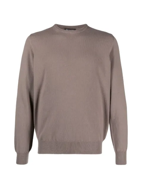 Colombo ribbed-trim crew-neck sweater Neutrals MA1608
