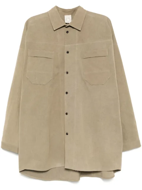Jan Jan Van Essche classic collar shirt Neutrals SHIRT97COFFEE