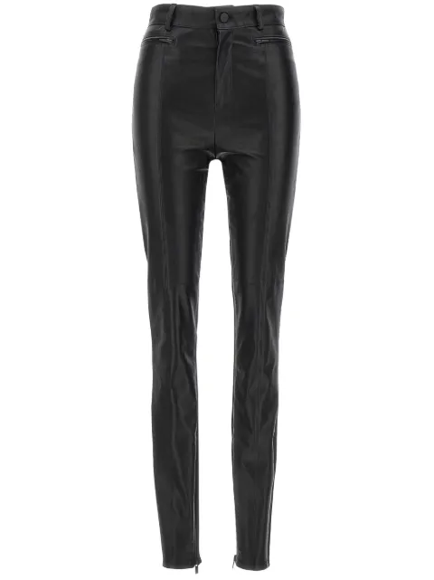 David Koma leather-panel leggings Black AW23DK44TRBLACK