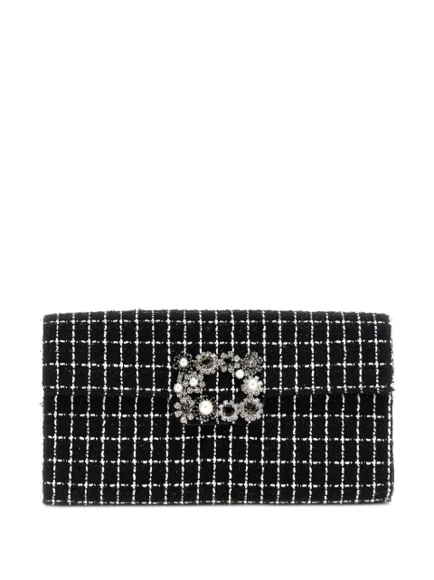Roger Vivier crystal-embellished clutch Black RBWAMFD0206TPD