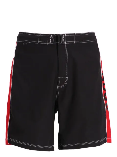 HUGO logo-tape swim shorts Black 50520657