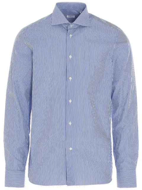 BORRIELLO NAPOLI striped shirt Blue 140134