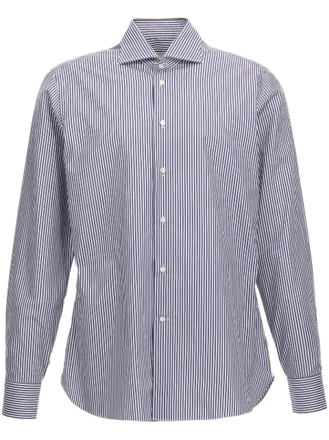 BORRIELLO NAPOLI striped shirt Blue 190213