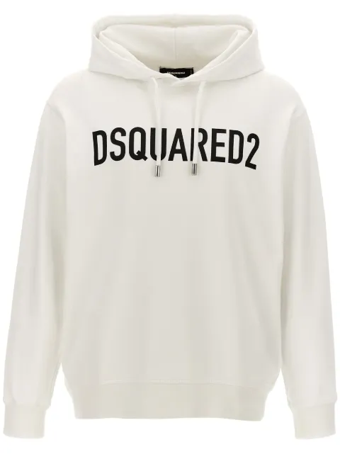 DSQUARED2 logo-print hoodie White S74GU0664D25002