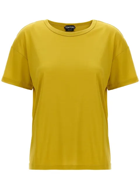 TOM FORD logo tag T-shirt Yellow TSJ383FAX835FG324