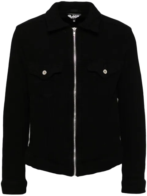 Black Comme Des Garçons zip-up jacket Black 1NJ003052