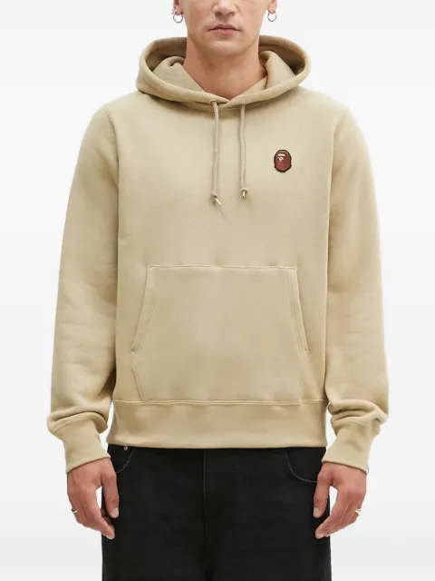 A BATHING APE® logo-patch hoodie Neutrals 001PPK801007M