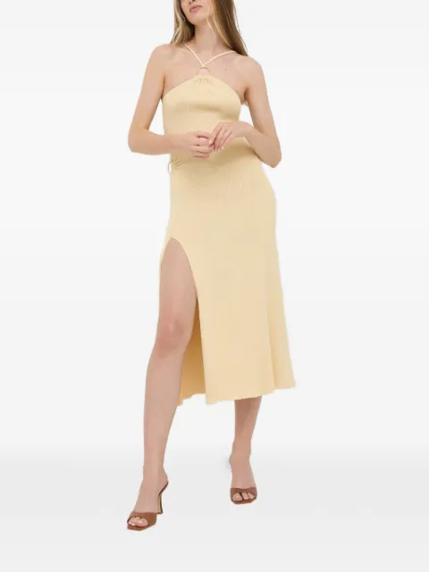 For Love And Lemons ring cut-out midi dress Neutrals KSU22D505
