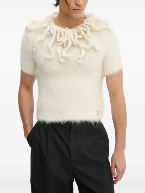 Sunnei ruffled short-sleeve T-shirt Neutrals RTWXKNW008