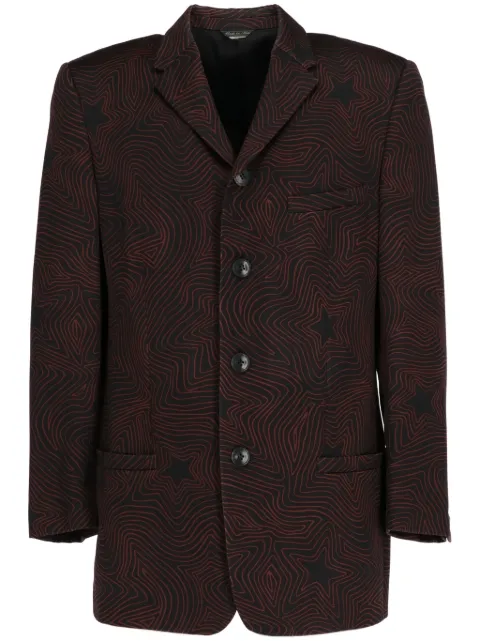 Versace Pre-Owned 1990s star-print blazer Black VER540UA