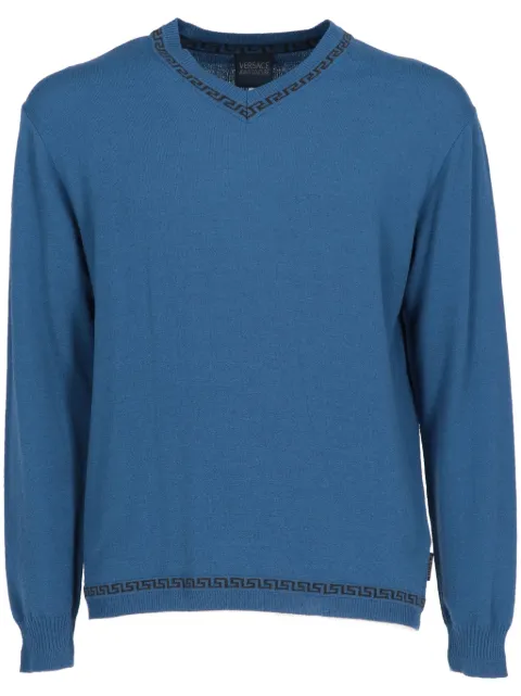 Versace Pre-Owned 2000 Greca sweater Blue VER250UD