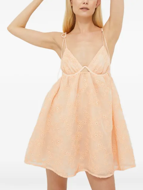 For Love And Lemons Frances floral mini dress Orange CD2670