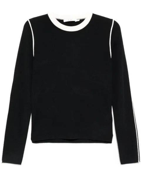 b+ab Contrast trim knit sweatshirt Black 4W408AS