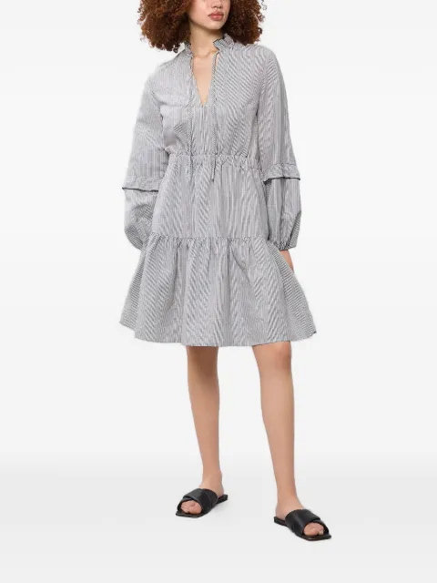 IVY OAK Diora ruffled striped mini dress White IO1122F7509