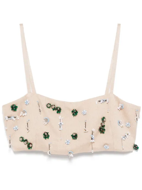 Christopher Esber Embla bandeau Neutrals EMBLABEADEDBANDEAUECRUMULTI
